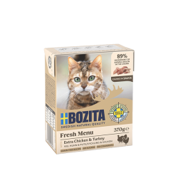 BOZITA FRESH MENU EXTRA KURCZAK I INDYK W SOSIE 370g